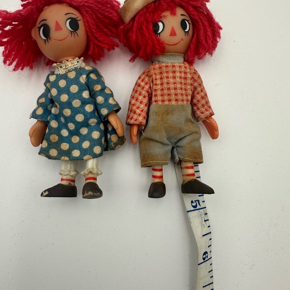 Vintage Bobbs - Merrill Raggedy Ann and Andy 4" Dolls made in Hong Kong - Picture 2 of 6